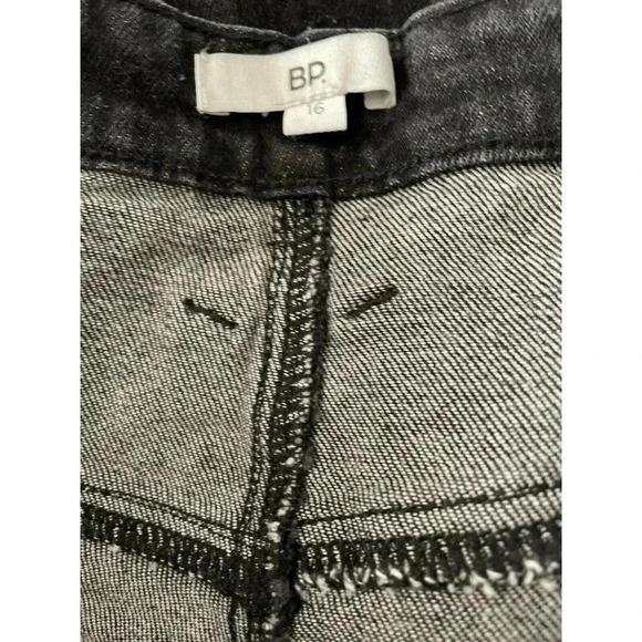 bp high rise distressed crop jeans black wash Sz 16 Nordstrom Blogger Denim - Picture 5 of 6